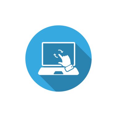 Dokunmatik ekranda dizüstü web simgesi