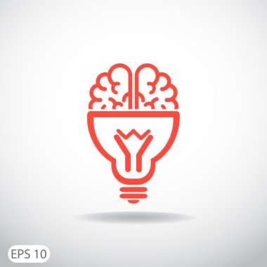 Ampul simgesi olan beyin