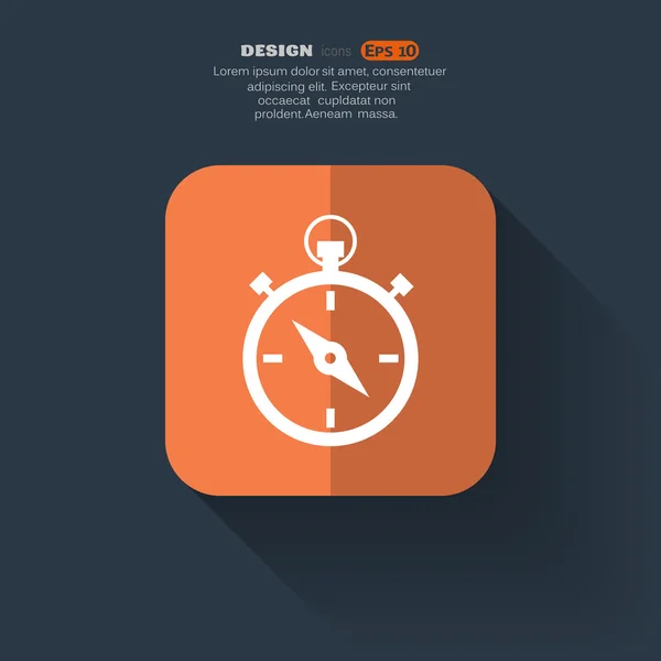 Simple stopwatch web icon — Stock Vector