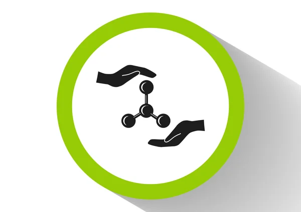 Molecular compound icon — Stock Vector