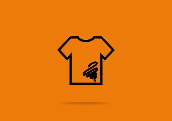 Dirty icône de t-shirt — Image vectorielle