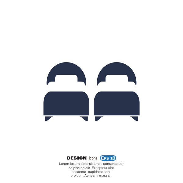 Two beds web icon