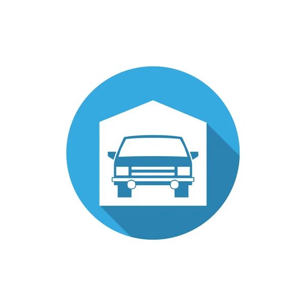 Coche Garaje, icono web — Vector de stock