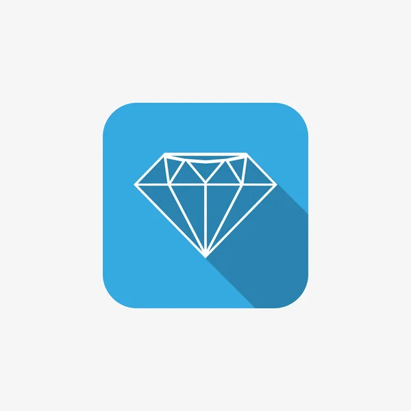 Icona web diamante, concetto di lusso, illustrazione vettoriale contorno — Vettoriale Stock