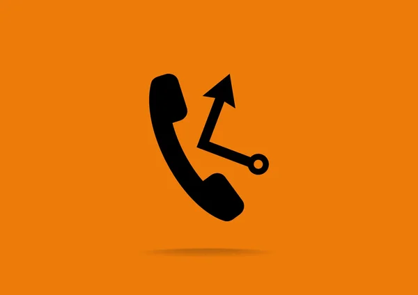 Telefon tüp çağrısı ile dönmek — Stok Vektör