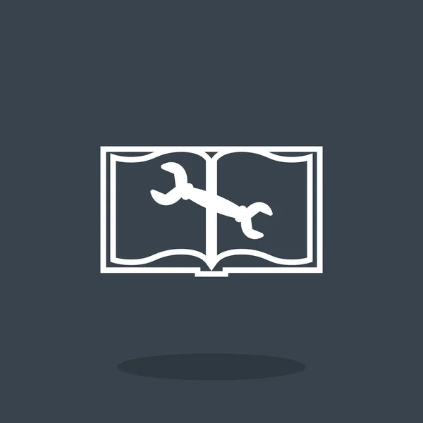 Open Book Icon, Bedienungskonzept — Stockvektor