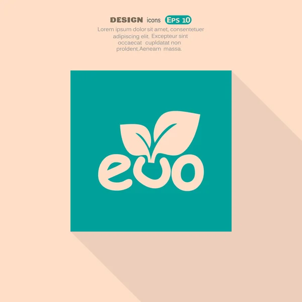 Sprout eco signo icono web — Vector de stock