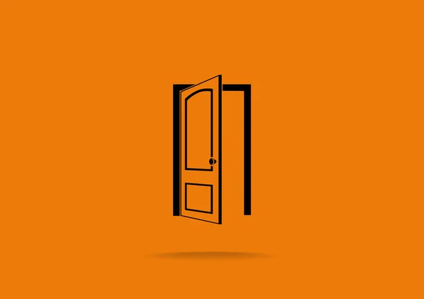 Puerta abierta icono web — Vector de stock