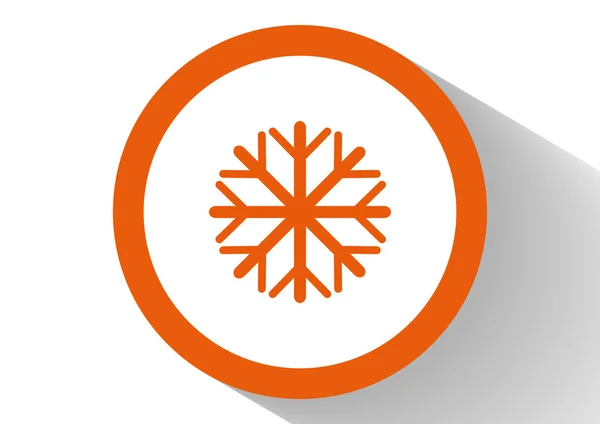 Flocon de neige simple icône web — Image vectorielle