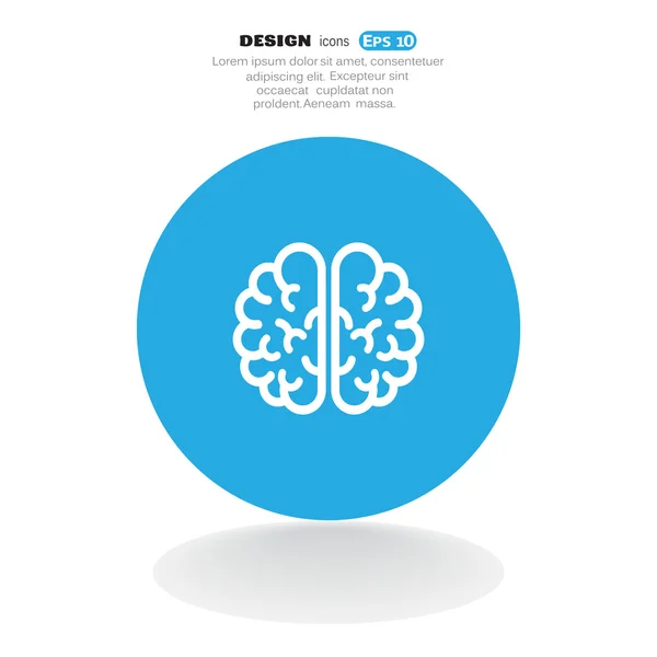 Icône web cerveau — Image vectorielle