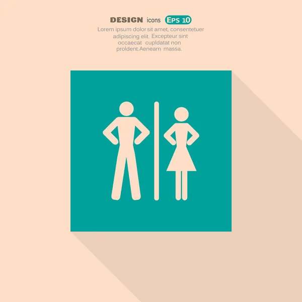 Icône homme et femme — Image vectorielle