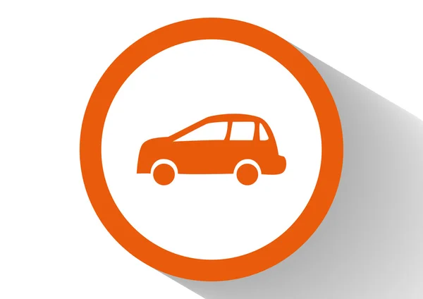 Icono web de coche simple — Vector de stock