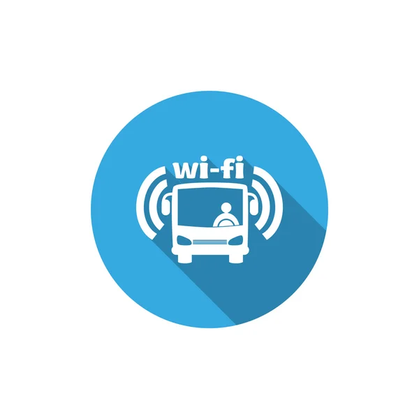 Bus wi-fi web icon — Stock Vector