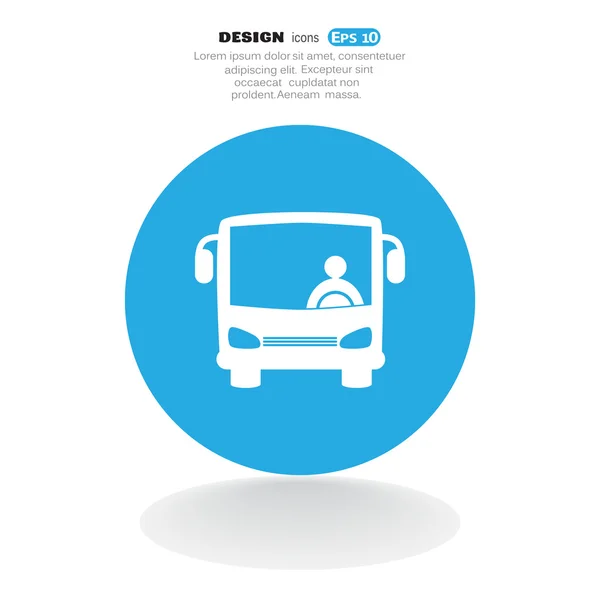 Icono de símbolo de autobús — Vector de stock