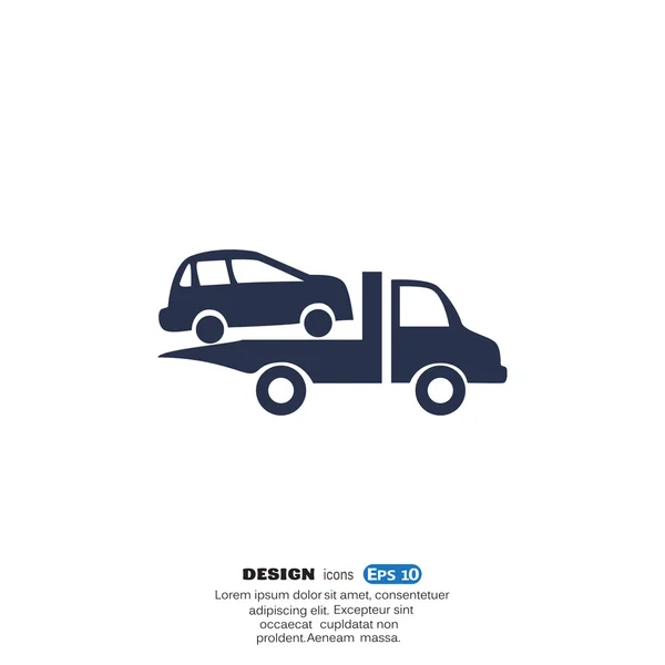 Icône web évacuation de voiture — Image vectorielle