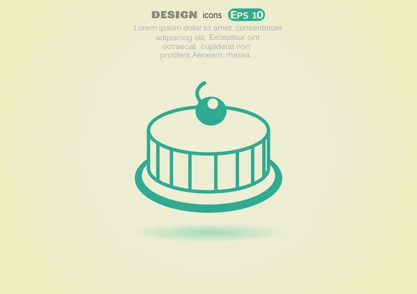 Icône web Cupcake — Image vectorielle