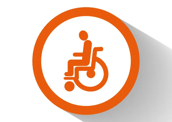 Discapacitados en silla de ruedas icono simple — Archivo Imágenes Vectoriales