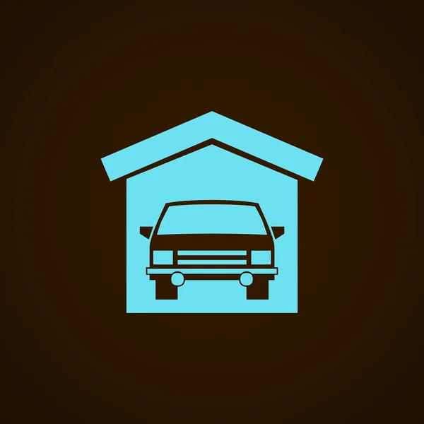 Auto sotto tetto semplice icona web — Vettoriale Stock