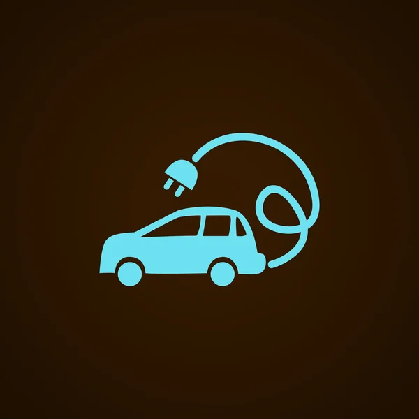 Icône web voiture électrique . — Image vectorielle