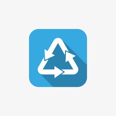 Atık geri dönüşüm sembolü ile okları