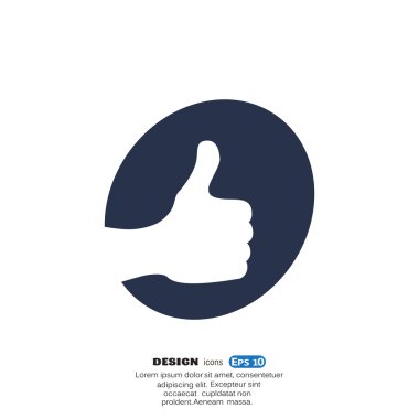 Thumb up web icon clipart