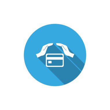 Kredi kartı ve eller web simgesi