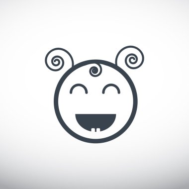 mutlu küçük kız, web simgesi