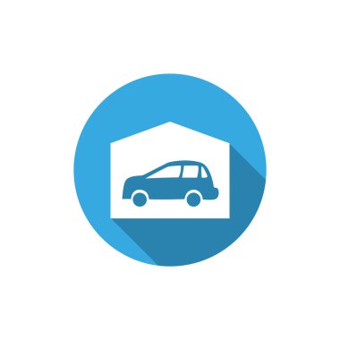 Garajda araba basit simgesiyle