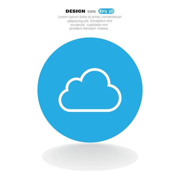 Icône web cloud — Image vectorielle