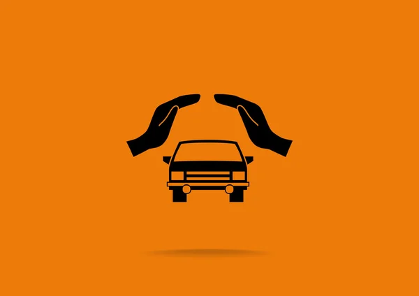 Icono web de seguro de coche — Vector de stock