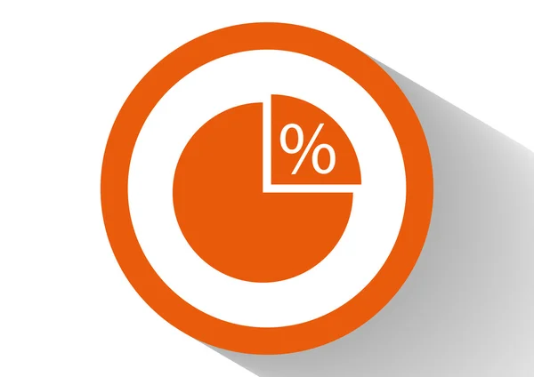 Ícone de web infográfico arredondado simples — Vetor de Stock