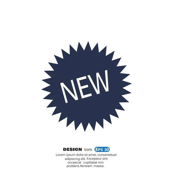 Nieuwe sticker label pictogram — Stockvector
