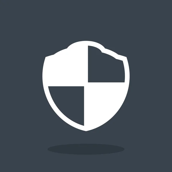 Shield tecken på webben skyddsikonen — Stock vektor