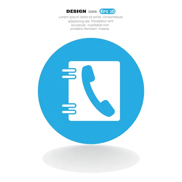 Contacten web telefoonpictogram — Stockvector