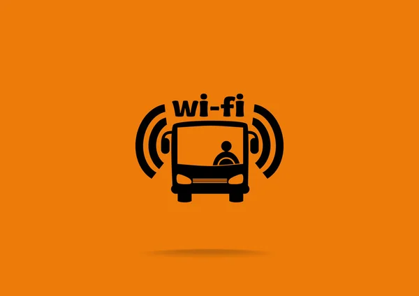 Wi-Fi en el cartel del autobús — Archivo Imágenes Vectoriales