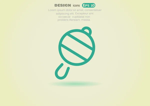 Eenvoudige baby rammelaar pictogram — Stockvector