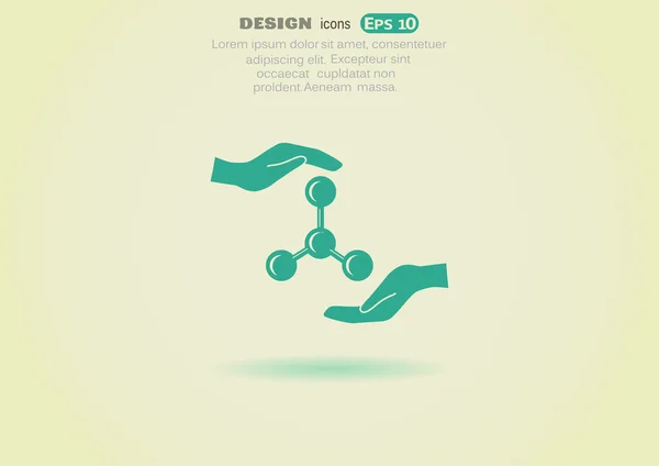 Moleculaire samengestelde pictogram — Stockvector