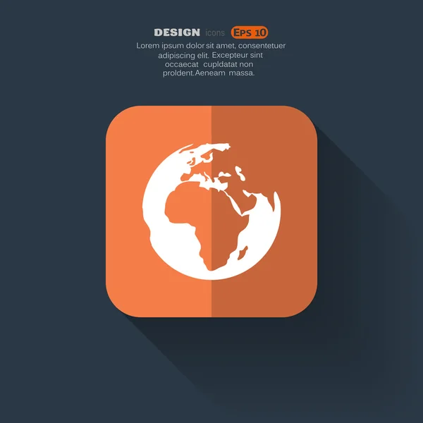 Planeta Tierra icono web — Archivo Imágenes Vectoriales