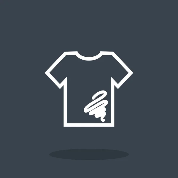 Dirty t-shirt icon — Stock Vector