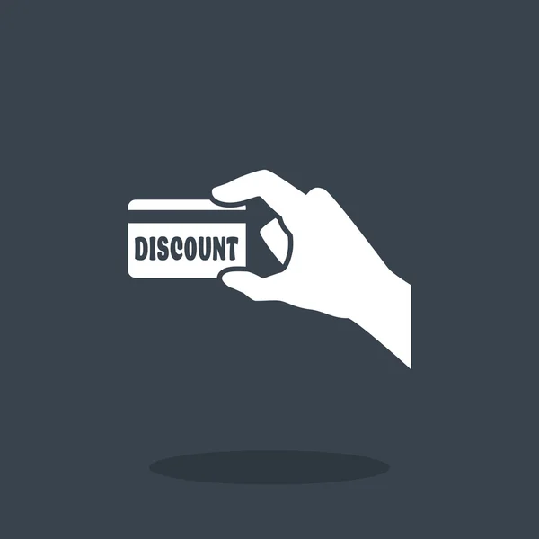 Discount card in hand — Stock Vector