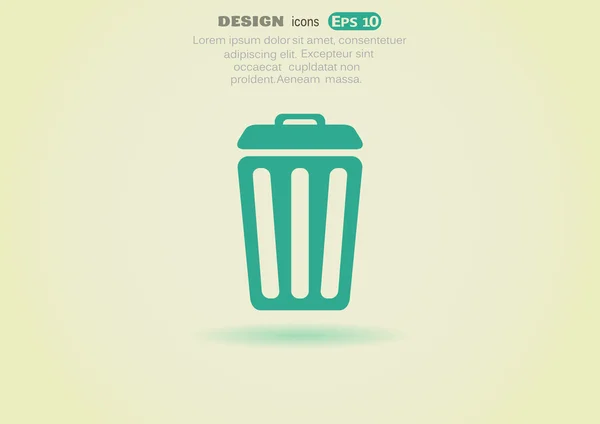 Trash can icon — Stock Vector