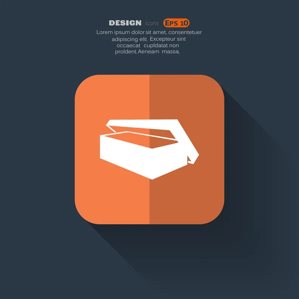 Icono web de caja abierta — Archivo Imágenes Vectoriales