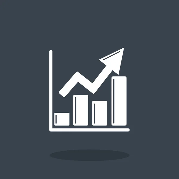 Ícone gráfico de negócios — Vetor de Stock