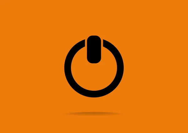Botón de encendido icono web simple — Vector de stock