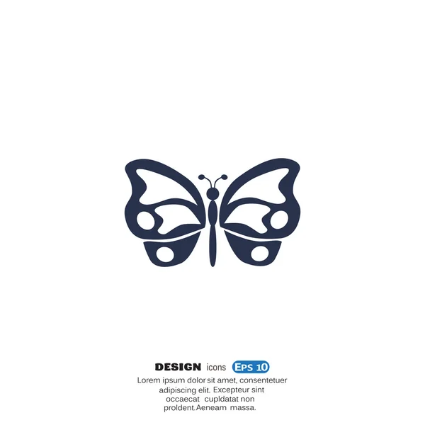 Simple butterfly web icon — Stock Vector