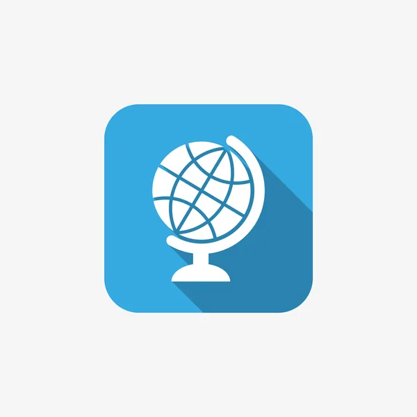 Globo simple icono web — Vector de stock