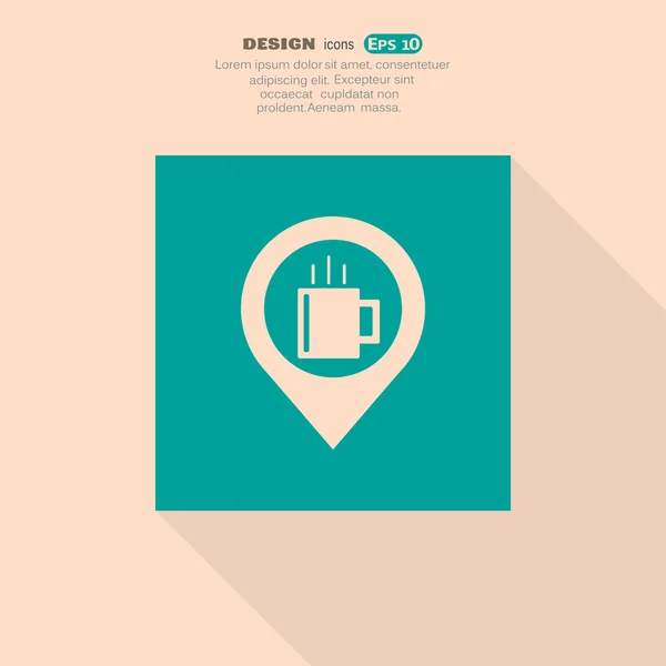 Coupe de boisson chaude icône web — Image vectorielle