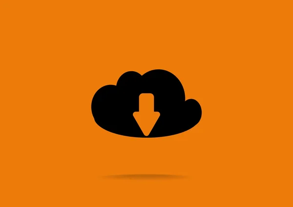 Downloads de arquivos na nuvem — Vetor de Stock