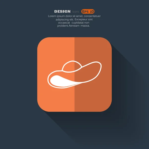 Sombrero icono web — Vector de stock