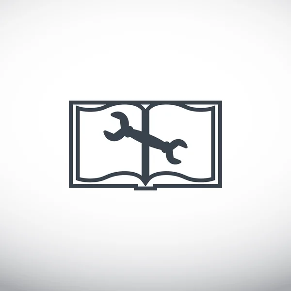 Иконка книги, концепция обучения — стоковый вектор
